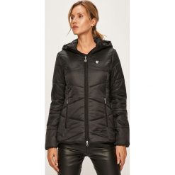 EA7 Emporio Armani - Kurtka bomber. Czarne kurtki damskie EA7 Emporio Armani, s, bez wzorów, z poliesteru, krótkie. W wyprzedaży za 419,90 zł.