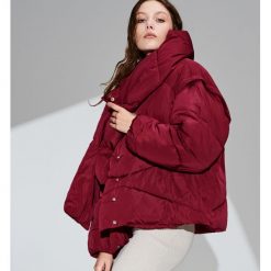 Kurtka z odpinanym szalem - Fioletowy. Fioletowe kurtki damskie marki DOMYOS, l, z bawełny. Za 299,99 zł.