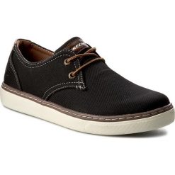 Półbuty SKECHERS - Gadon 64925/BLK Black. Czarne półbuty męskie Skechers, na co dzień, bez wzorów, ze skóry ekologicznej, klasyczne, bez zapięcia. W wyprzedaży za 199,00 zł.