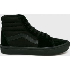 Vans - Trampki. Czarne trampki i tenisówki damskie Vans, bez wzorów, ze skóry, na sznurówki. W wyprzedaży za 299,90 zł.