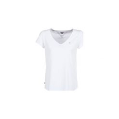 T-shirty z krótkim rękawem Tommy Jeans TJW SOFT JERSEY V-NECK TEE. Białe t-shirty damskie Tommy Jeans, l, z jeansu. Za 129,00 zł.