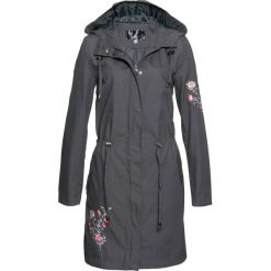 Kurtka parka z haftem bonprix szary. Szare kurtki damskie bonprix, z haftami. Za 249,99 zł.