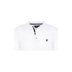 Koszulka polo w kolorze białym. Białe koszulki damskie Denim Culture, na co dzień, l, polo. W wyprzedaży za 112,95 zł.