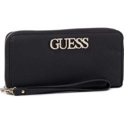 Duży Portfel Damski GUESS - Slg Recap SWVG73 01460 BLA. Czarne portfele damskie Guess, z aplikacjami, ze skóry ekologicznej. Za 279,00 zł.