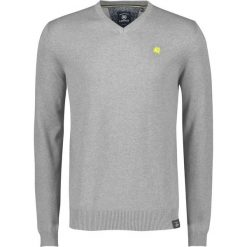 Lerros sweter męski 29D5100 XL szary. Szare swetry męskie Lerros, xl, bez wzorów, z bawełny, bez kołnierzyka, bez kaptura. Za 189,00 zł.