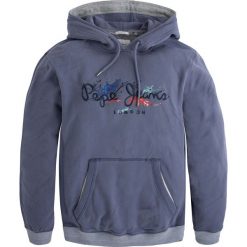 Bluza z kapturem. Szare bluzy męskie rozpinane marki Pepe Jeans, l, z bawełny, z długim rękawem, długie, z kapturem. Za 288,08 zł.