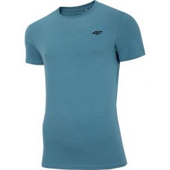 T-shirt męski TSM310 - morska zieleń melanż. Żółte t-shirty męskie 4f, m, bez wzorów, z bawełny, bez kołnierzyka, bez rękawów. Za 39,99 zł.