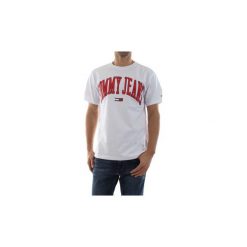 T-shirty z krótkim rękawem Tommy Jeans DM0DM05569 COLLEGIATE LOGO. Szare t-shirty męskie Tommy Jeans, m, bez wzorów, z jeansu, bez kołnierzyka, krótkie. Za 131,30 zł.