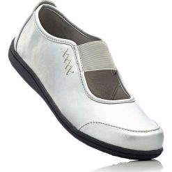 Baleriny bonprix srebrny. Szare baleriny damskie bonprix, bez wzorów, bez obcasa. Za 74,99 zł.