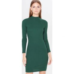 Dzianinowa sukienka bodycon - Zielony. Zielone sukienki damskie Mohito, s, bez wzorów, z dzianiny, bez kołnierzyka, bez rękawów, bodycon. Za 69,99 zł.