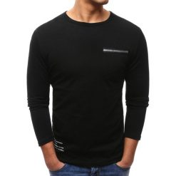 T-shirty męskie z nadrukiem: Longsleeve męski z nadrukiem czarny (lx0458)