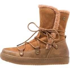 Buty zimowe damskie: XTI Kozaki sznurowane camel