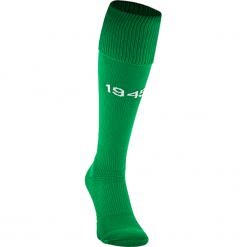 Getry piłkarskie - EMA7013JGN. Skarpetogetry męskie piłkarskie New Balance, z haftami, z elastanu, do piłki nożnej. W wyprzedaży za 29,99 zł.