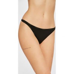 Calvin Klein Underwear - Stringi. Niebieskie majtki damskie Calvin Klein Underwear, l, z elastanu. W wyprzedaży za 69,90 zł.