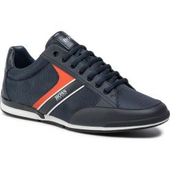 Sneakersy BOSS - Saturn 50414731 10220040 01 Dark Blue 408. Niebieskie sneakersy męskie Boss, na co dzień, bez wzorów, ze skóry ekologicznej, klasyczne, bez zapięcia. Za 749,00 zł.