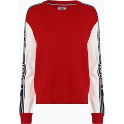 Tommy Jeans - Sweter damski, czerwony. Czerwone swetry klasyczne damskie Tommy Jeans, m, z jeansu, z kontrastowym kołnierzykiem. Za 539,95 zł.