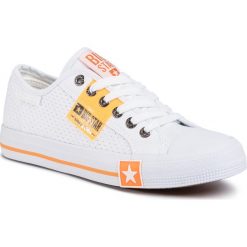 Trampki BIG STAR - FF274035 White. Białe trampki i tenisówki damskie BIG STAR, bez wzorów, z gumy, bez zapięcia. Za 129,00 zł.