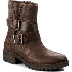 Botki PEPE JEANS - Hellen Zip PLS50302 Brown 878. Brązowe botki damskie na obcasie marki Pepe Jeans, z jeansu. W wyprzedaży za 349,00 zł.