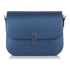 Puzderka: Skórzana kopertówka w kolorze niebieskim – (S)24 x (W)21 x (G)8 cm