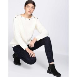 Granatowe Spodnie Little Raindrop. Szare spodnie damskie Born2be, m, bez wzorów, z tkaniny. Za 19,99 zł.