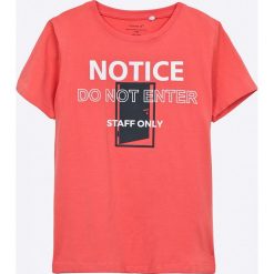 Name it - T-shirt dziecięcy 122-158 cm. Różowe t-shirty męskie marki Name it, z nadrukiem, z bawełny, z okrągłym kołnierzem. W wyprzedaży za 34,90 zł.