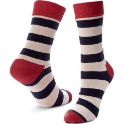 Skarpety Wysokie Unisex HAPPY SOCKS - SA01-045 Kolorowy. Niebieskie skarpetki damskie marki Happy Socks, bez wzorów, z elastanu. Za 34,90 zł.