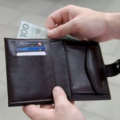 Portfel męski skórzany SOLIER brązowy - Brązowy. Pomarańczowe portfele męskie Solier, bez wzorów, ze skóry. Za 79,99 zł.
