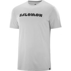 Salomon Agile Graphic Koszulka Szary. Szare podkoszulki męskie Salomon, xl, z nadrukiem, z poliesteru, krótkie. Za 137,95 zł.