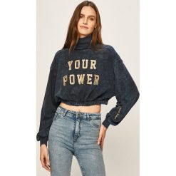 Tally Weijl - Bluza. Niebieskie bluzy damskie TALLY WEIJL, s, z aplikacjami, z bawełny, bez rękawów, bez kaptura. W wyprzedaży za 69,90 zł.