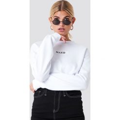 Bluzy damskie: NA-KD Bluza oversize z nadrukiem - White