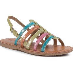 Sandały GEOX - J Sand.Eloie G. A J02BSA 000TC C0896 S Multicolor. Zielone klapki damskie Geox, ze skóry, bez zapięcia. Za 279,00 zł.