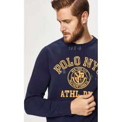 Polo Ralph Lauren - Bluza. Niebieskie bluzy męskie Polo Ralph Lauren, m, z nadrukiem, z bawełny, z okrągłym kołnierzem, bez rękawów, bez kaptura. W wyprzedaży za 359,90 zł.