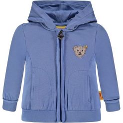 Bluza w kolorze niebieskim. Niebieskie bluzy niemowlęce Steiff, z aplikacjami. W wyprzedaży za 107,95 zł.