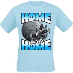 Star Wars Home Sweet Home T-Shirt jasnoniebieski. Niebieskie koszulki męskie Star Wars, xl, z nadrukiem, retro, z okrągłym kołnierzem. Za 89,90 zł.