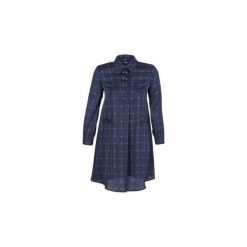 Sukienki krótkie Armani jeans LUMAC. Niebieskie sukienki mini marki Armani Jeans, z jeansu, z krótkim rękawem. Za 678,30 zł.