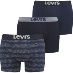 Levi's 3-pack Bokserki Czarny Niebieski. Niebieskie bokserki męskie w paski, z elastanu. Za 163,95 zł.