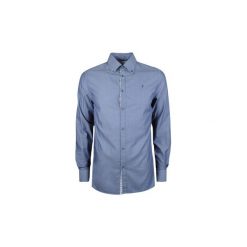 Koszule z długim rękawem Trussardi 52C00028 / Flower Print Camicia. Niebieskie koszule męskie Trussardi, m, bez wzorów, bez kołnierzyka, z długim rękawem. Za 249,00 zł.