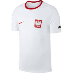 Koszulki sportowe męskie: Nike Koszulka męska Reprezentacji Polski Nike Pol M NK Tee Crest białe r. S (888354 100)