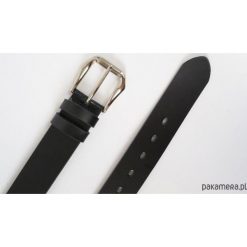 Szeroki pasek damski skórzany. Czarne paski damskie Pakamera, w paski, ze skóry. Za 169,00 zł.