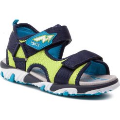 Sandały SUPERFIT - 4-09172-80 D Blau/Grün. Niebieskie sandały chłopięce Superfit, ze skóry, bez zapięcia. W wyprzedaży za 199,00 zł.