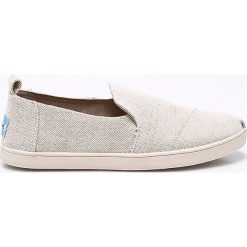 Toms - Espadryle Metallic Jute. Espadryle damskie Toms, bez wzorów, z materiału, bez obcasa, na obcasie. W wyprzedaży za 159,90 zł.