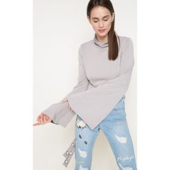 Missguided by Jordan Dunn - Bluzka. Szare koszule damskie Missguided, na co dzień, bez wzorów, z elastanu, casualowe, z golfem, bez rękawów. W wyprzedaży za 37,90 zł.