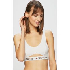Tommy Hilfiger - Biustonosz. Niebieskie biustonosze sportowe damskie TOMMY HILFIGER, xs, bez wzorów, z elastanu. W wyprzedaży za 99,90 zł.