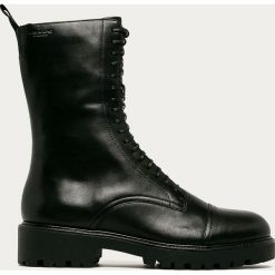 Vagabond - Workery skórzane Kenova. Czarne workery damskie Vagabond, ze skóry, z okrągłym noskiem, bez obcasa, na obcasie, na sznurówki. Za 599,90 zł.