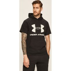 Under Armour - Bluza. Czarne bluzy męskie Under Armour, s, z nadrukiem, z dzianiny, z kapturem, bez rękawów, z kapturem. Za 169,90 zł.