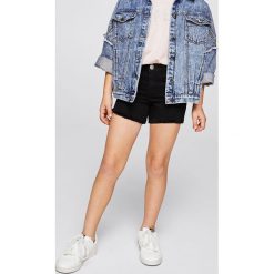Mango Kids - Szorty dziecięce Patri. Szare spodenki dziewczęce marki Mango Kids, z elastanu, casualowe. W wyprzedaży za 49,90 zł.