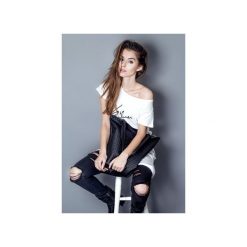 Torebki klasyczne damskie: czarna torba / pikowanie w kropki