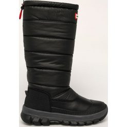 Hunter - Kalosze. Czarne kalosze damskie Hunter, bez wzorów, z gumy. W wyprzedaży za 349,90 zł.