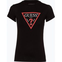 Guess Jeans - T-shirt damski, czarny. Czarne t-shirty damskie Guess Jeans, l, z nadrukiem, z jeansu, bez kołnierzyka. Za 159,95 zł.