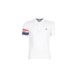 Koszulki polo z krótkim rękawem U.S Polo Assn. USPA LOGO POLO. Białe koszulki męskie U.S. Polo Assn., s, bez wzorów, z krótkim rękawem. Za 309,00 zł.